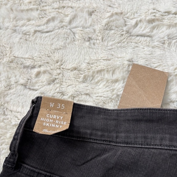 NWT Madewell Women's Size 35 Black Wash Curvy High Rise Skinny Jeans - Picture 8 of 8